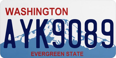WA license plate AYK9089