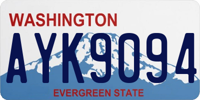 WA license plate AYK9094