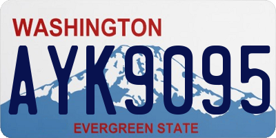 WA license plate AYK9095