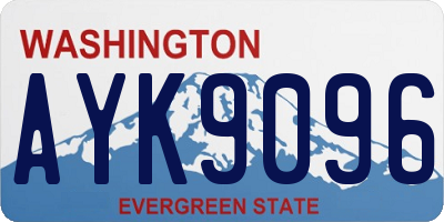 WA license plate AYK9096