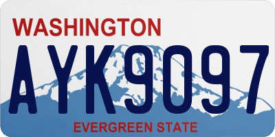 WA license plate AYK9097