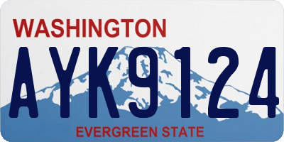 WA license plate AYK9124
