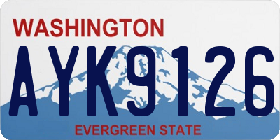 WA license plate AYK9126