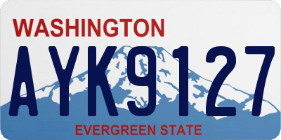 WA license plate AYK9127