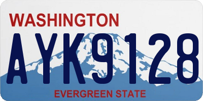 WA license plate AYK9128