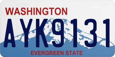 WA license plate AYK9131