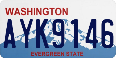 WA license plate AYK9146