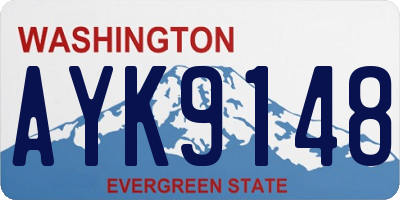 WA license plate AYK9148