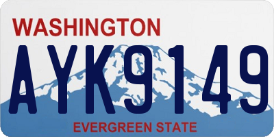 WA license plate AYK9149