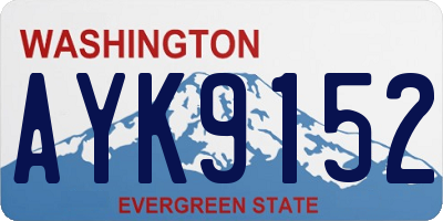 WA license plate AYK9152