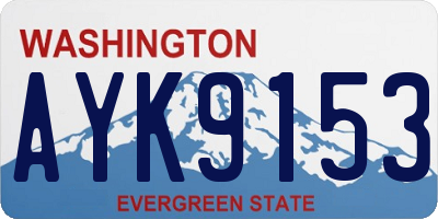 WA license plate AYK9153