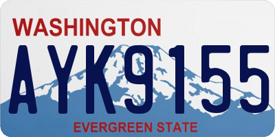 WA license plate AYK9155