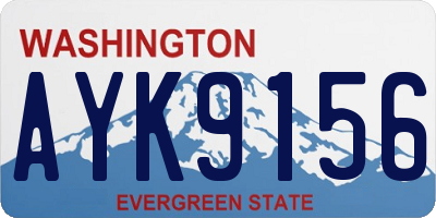 WA license plate AYK9156