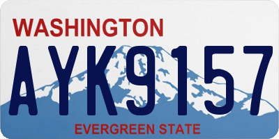 WA license plate AYK9157