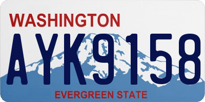 WA license plate AYK9158