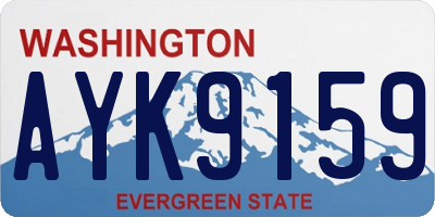 WA license plate AYK9159