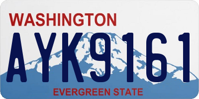 WA license plate AYK9161