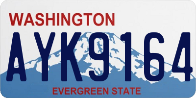 WA license plate AYK9164
