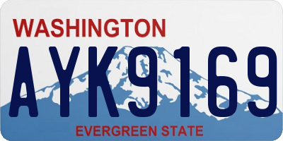 WA license plate AYK9169