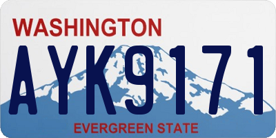 WA license plate AYK9171