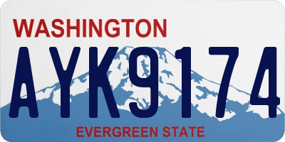 WA license plate AYK9174