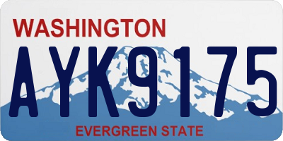 WA license plate AYK9175