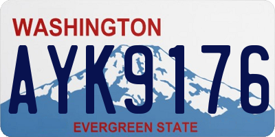 WA license plate AYK9176