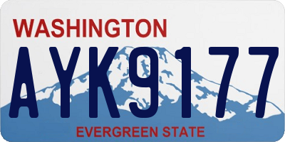 WA license plate AYK9177