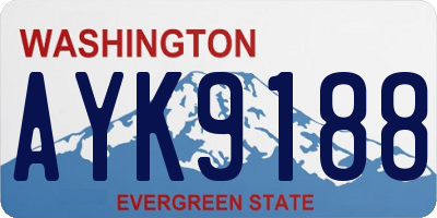 WA license plate AYK9188