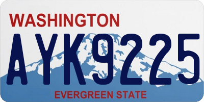 WA license plate AYK9225