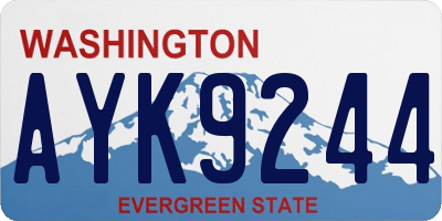 WA license plate AYK9244