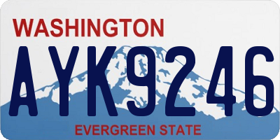 WA license plate AYK9246