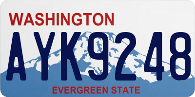 WA license plate AYK9248