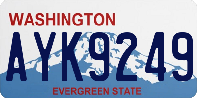 WA license plate AYK9249