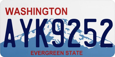 WA license plate AYK9252