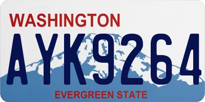 WA license plate AYK9264