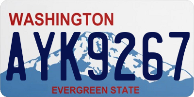 WA license plate AYK9267