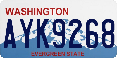 WA license plate AYK9268