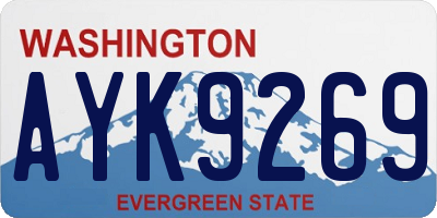 WA license plate AYK9269