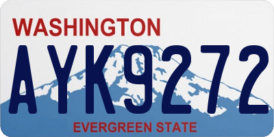 WA license plate AYK9272