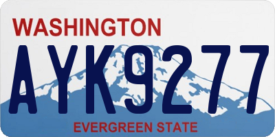 WA license plate AYK9277