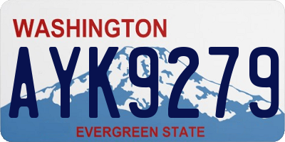 WA license plate AYK9279
