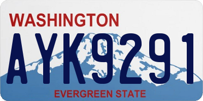 WA license plate AYK9291