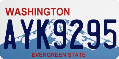 WA license plate AYK9295