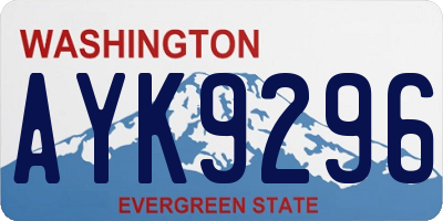 WA license plate AYK9296