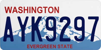 WA license plate AYK9297