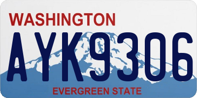 WA license plate AYK9306
