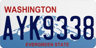 WA license plate AYK9338