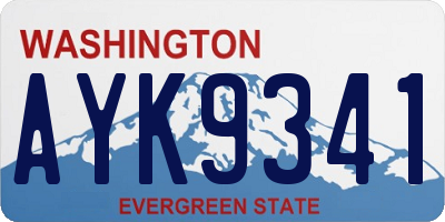 WA license plate AYK9341