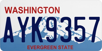 WA license plate AYK9357